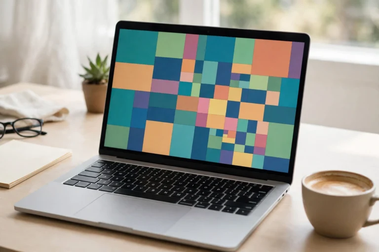 Laptop running a disk cleanup scan showing storage categories being analyzed
