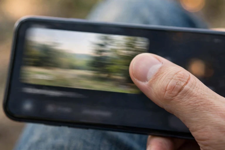 Thumb swiping an app card away on an Android phone, a habit that does not actually save battery life