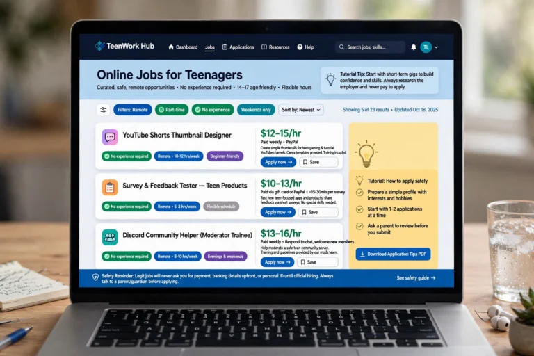 14 Online Jobs for Teens (No Experience Needed)