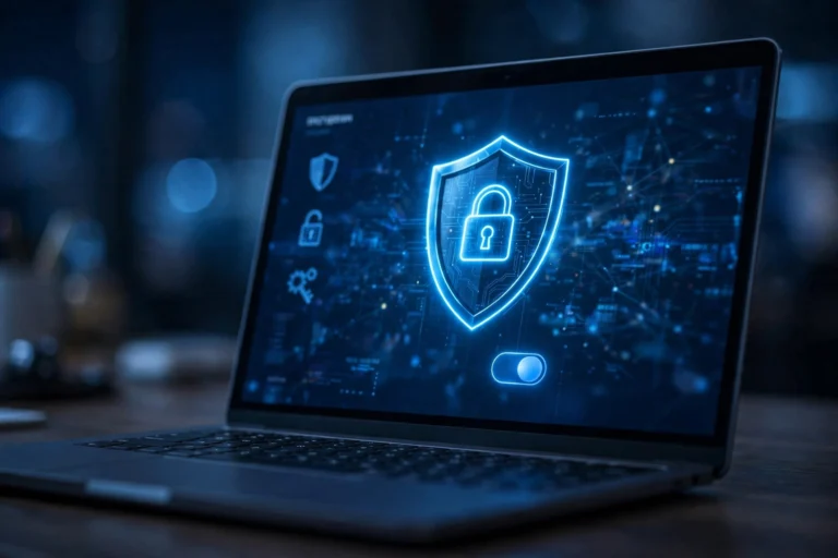 Windows 11 network properties confirming DNS-over-HTTPS encryption is active on custom DNS servers