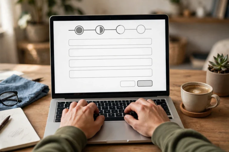 WordPress five-minute installation wizard running on a shared hosting account via cPanel